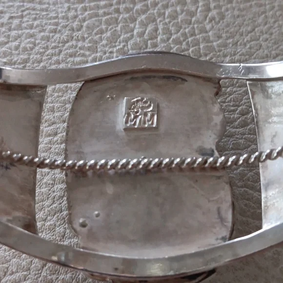 Native American Turquoise Sterling Cuff - Picture 3 of 4